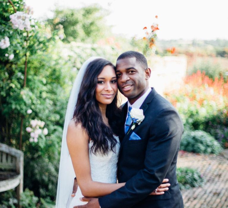 Black bride and groom at classic Crockwell Farm wedding