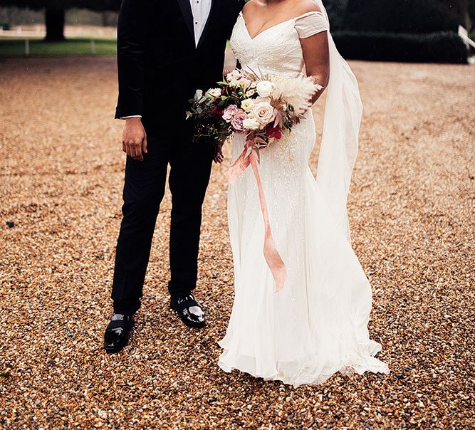 Black bride in Juliet cap wedding veil