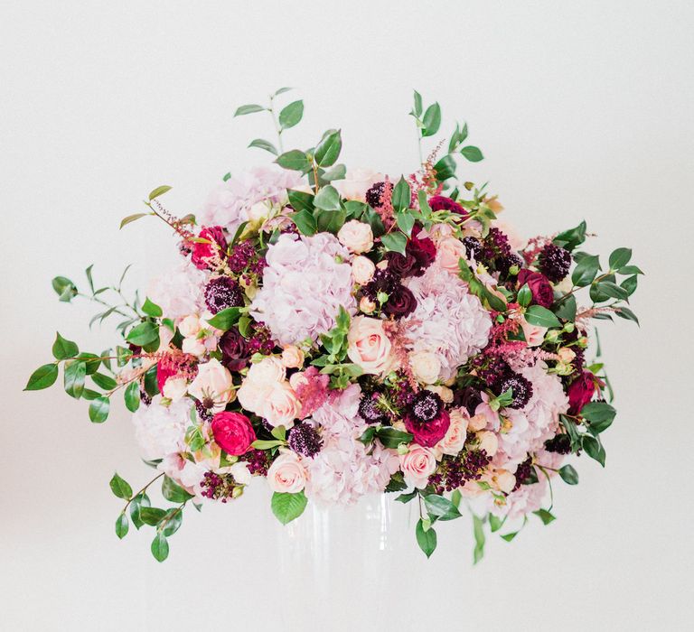 Rosehip London Floral Arrangement | Blush Pink Opulent London Engagement Party Inspiration Planned &amp; Styled by Just Bespoke | Sanshine Photography