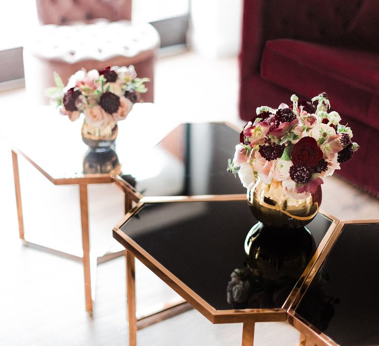 Geometric Table Wedding Decor | Blush Pink Opulent London Engagement Party Inspiration Planned &amp; Styled by Just Bespoke | Sanshine Photography