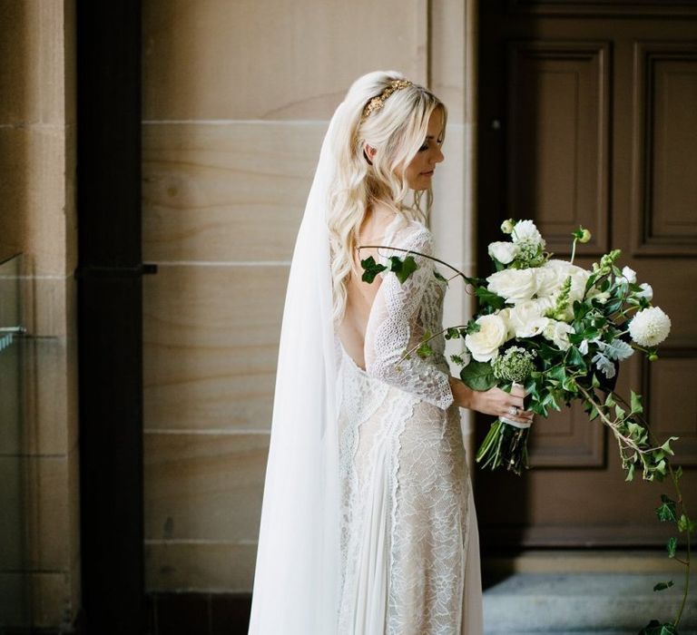 Bride in Grace Loves Lace Wedding Dress