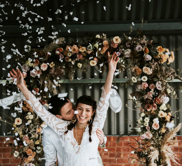 Confetti moment at The Giraffe Shed