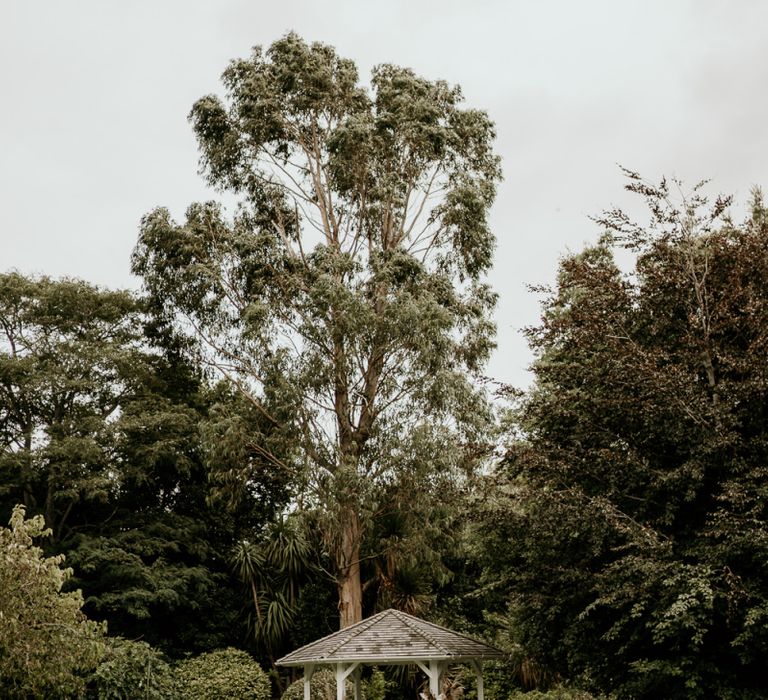 Outdoor wedding ceremony at Pelham House