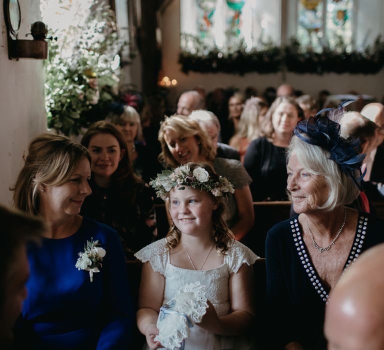 Flower Girl at the Church Wedding Ceremony