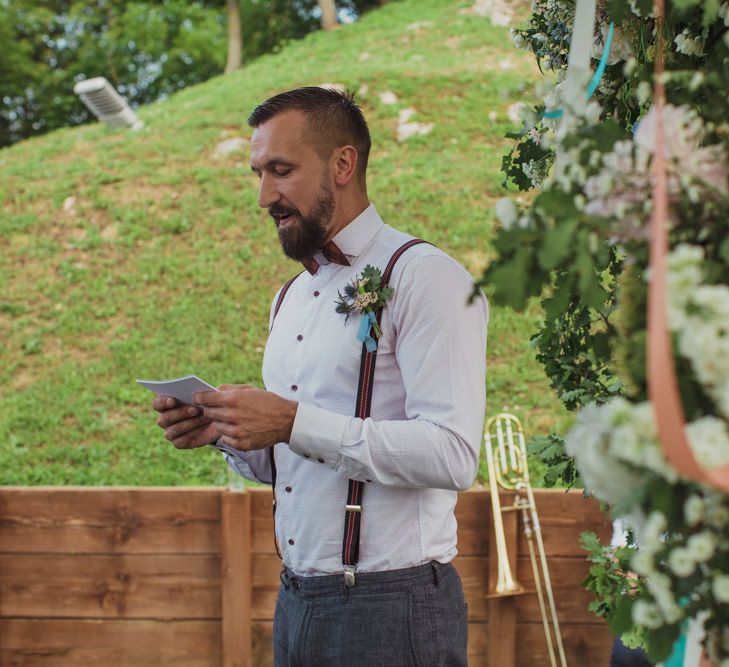 Friend Conducting the Wedding Ceremony