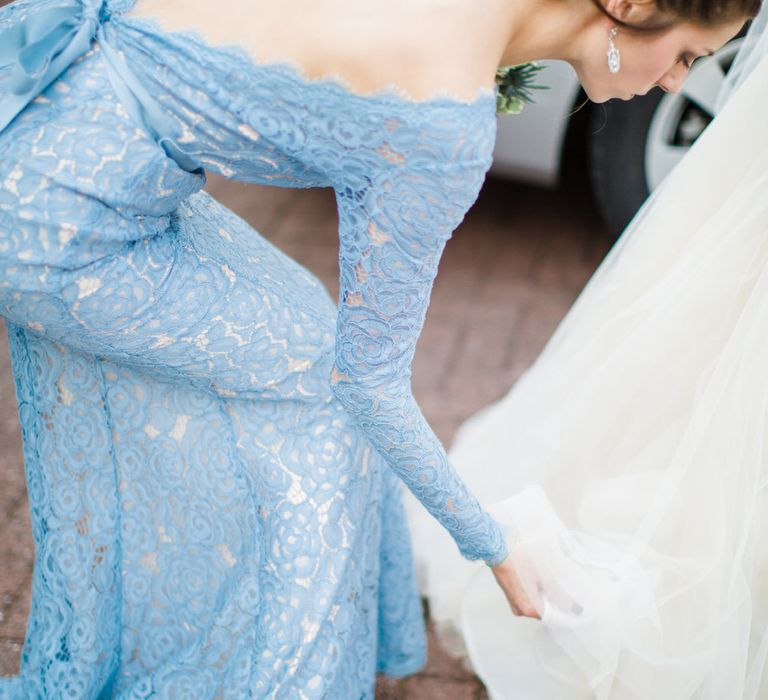 Long Sleeved Lace Bridesmaids Dresses From TH&amp;TH