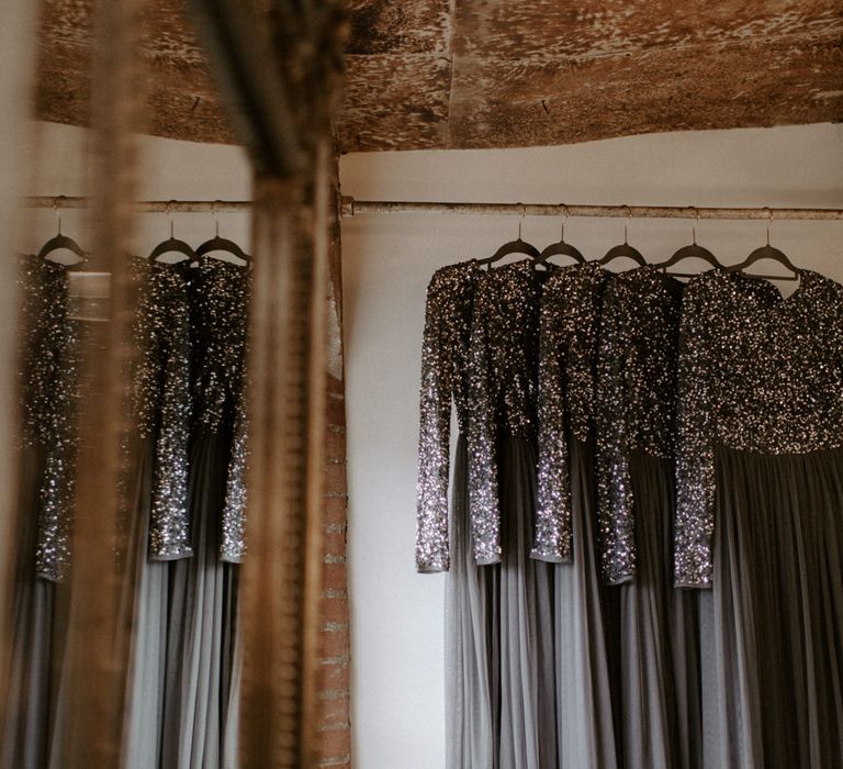 Charcoal Grey Bridesmaids Dresses // Images By Grace Elizabeth Photo And Film