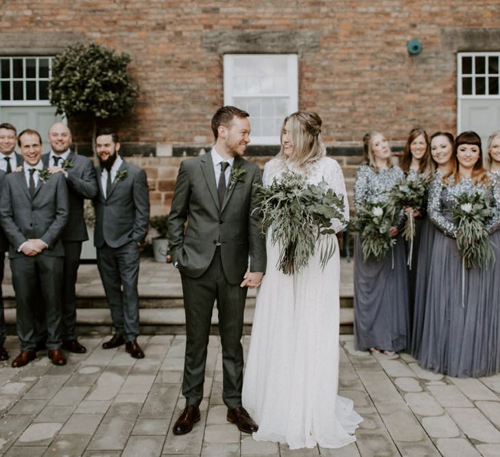 Bridesmaids In Charcoal Grey // Images By Grace Elizabeth Photo And Film