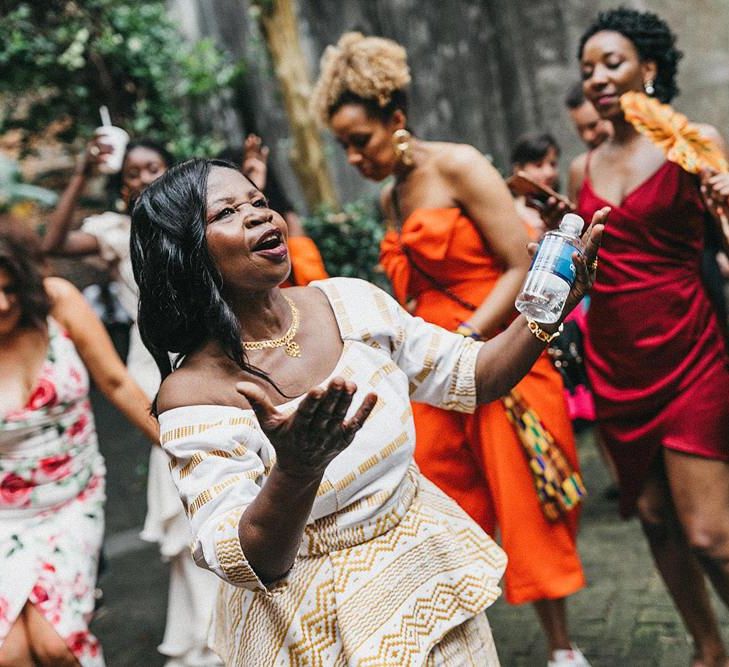 Mother of the Bride Enjoying the Wedding Entertainment