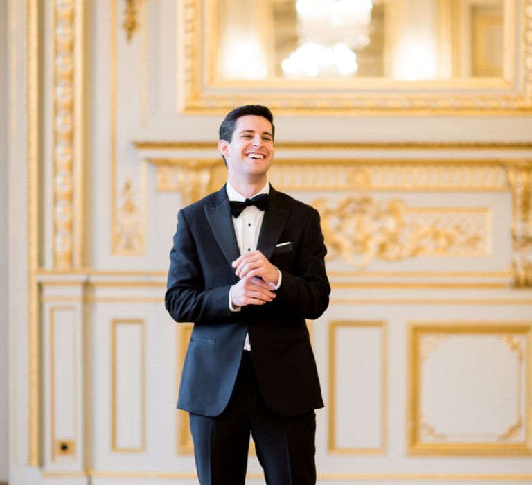 Groom in Black Suit by The Black Tux