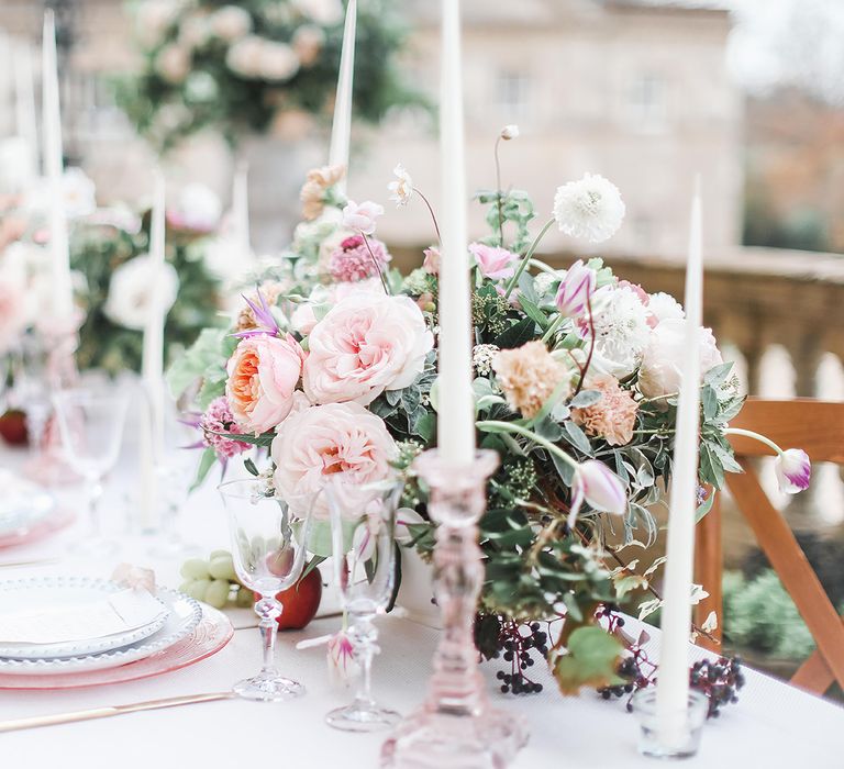 Beautiful Pink Table Scape Styling