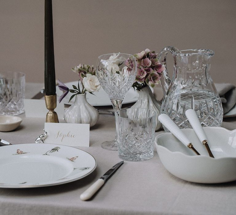 elegant tableware from the Wedding Present Co styled by By Cheani