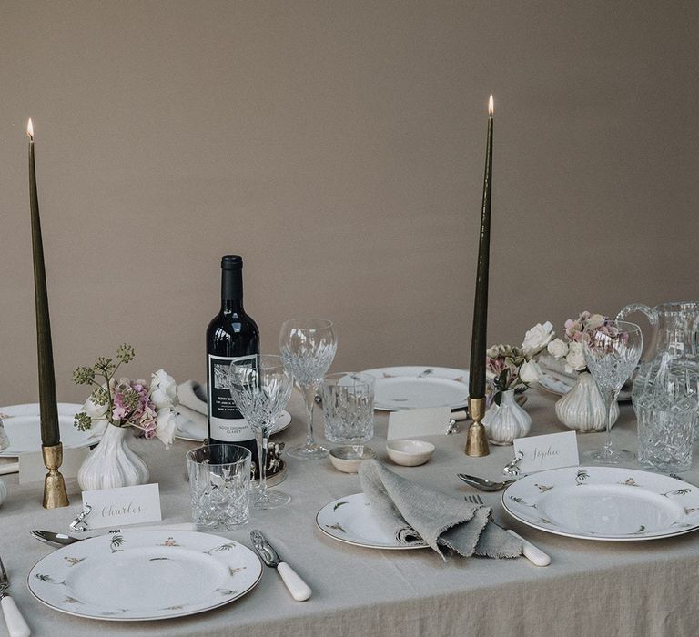 Elegant tablescape styled by ByCheani with items from the Wedding Present Co. gift list