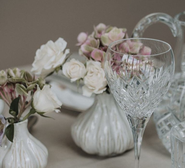 Crystal wine glass from the Wedding Present Co.