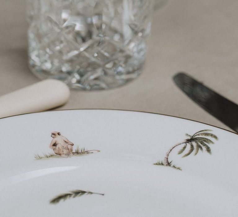 Animal printed tableware from the Wedding Present Co.