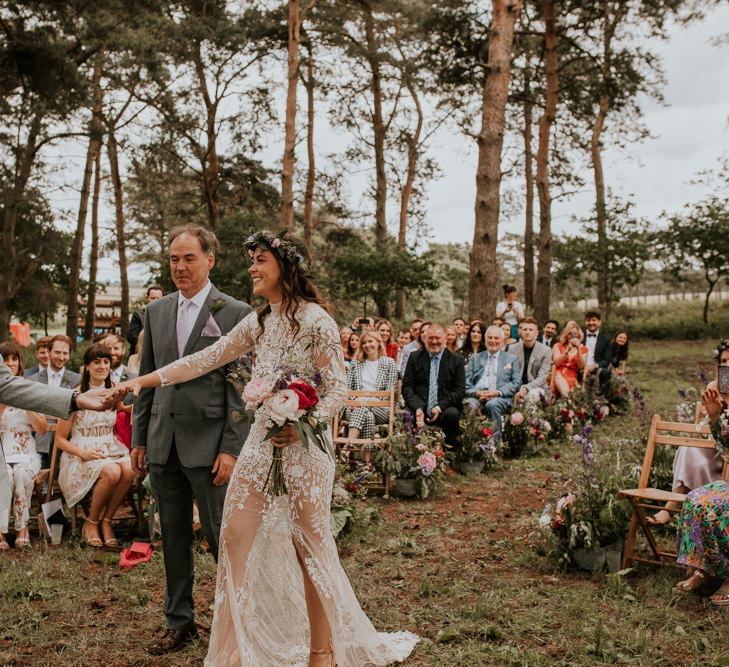 Woodland wedding ceremony