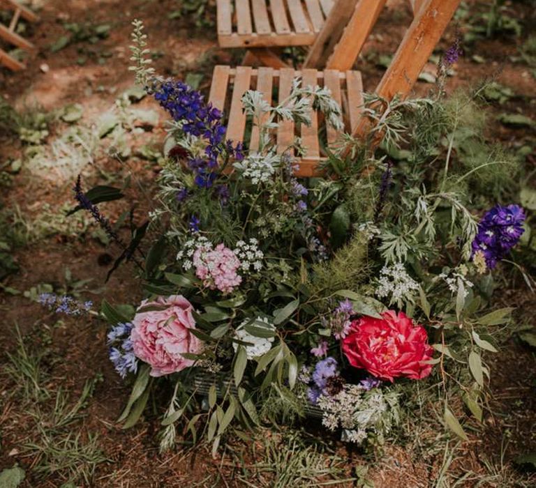 Outdoor ceremony wedding  flowers