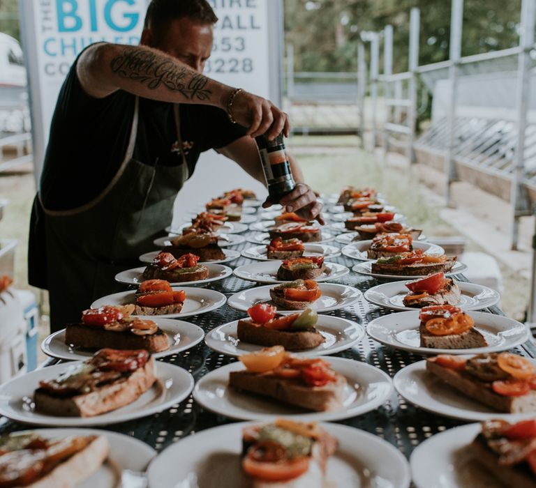 Wedding food at Norfolk wedding venue