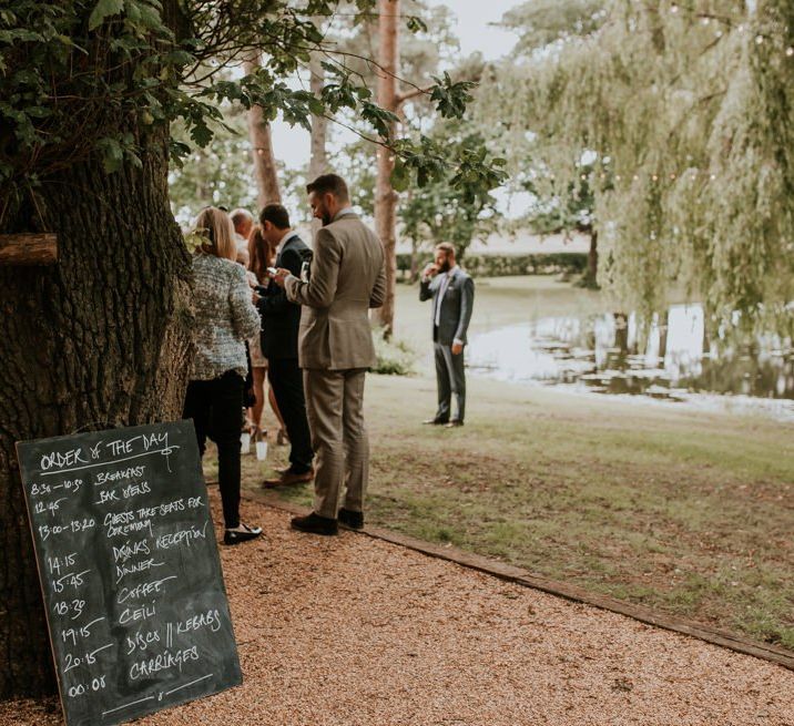 Chalkboard wedding sign