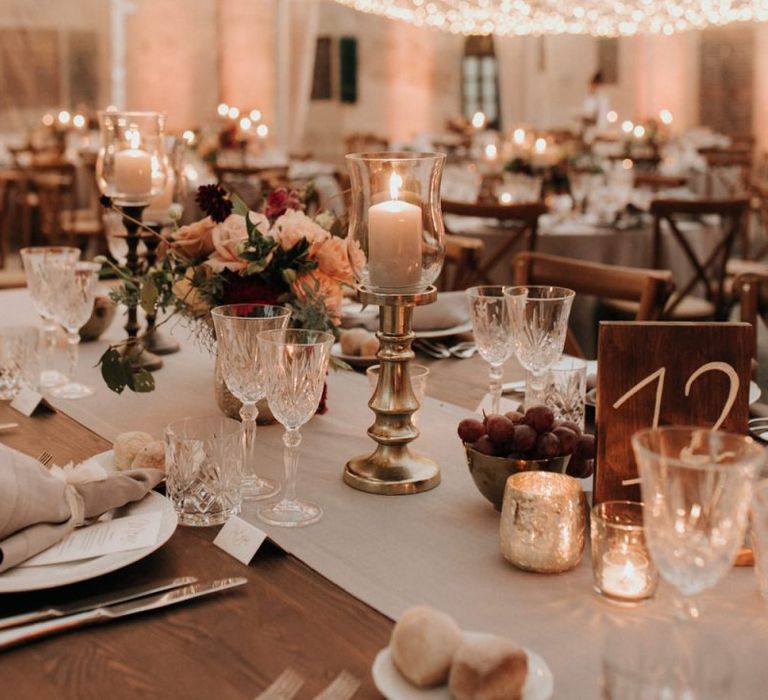 Stunning table set up in clear-span marquee by destination wedding planner Giulia Alessandri