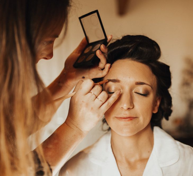 Bridal preparations for Devonshire wedding