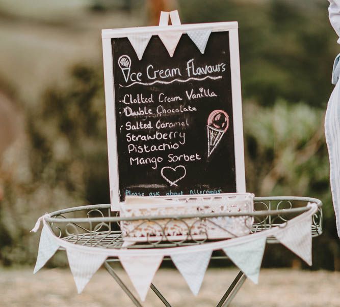 Chalkboard Ice Cream Flavours Wedding Sign