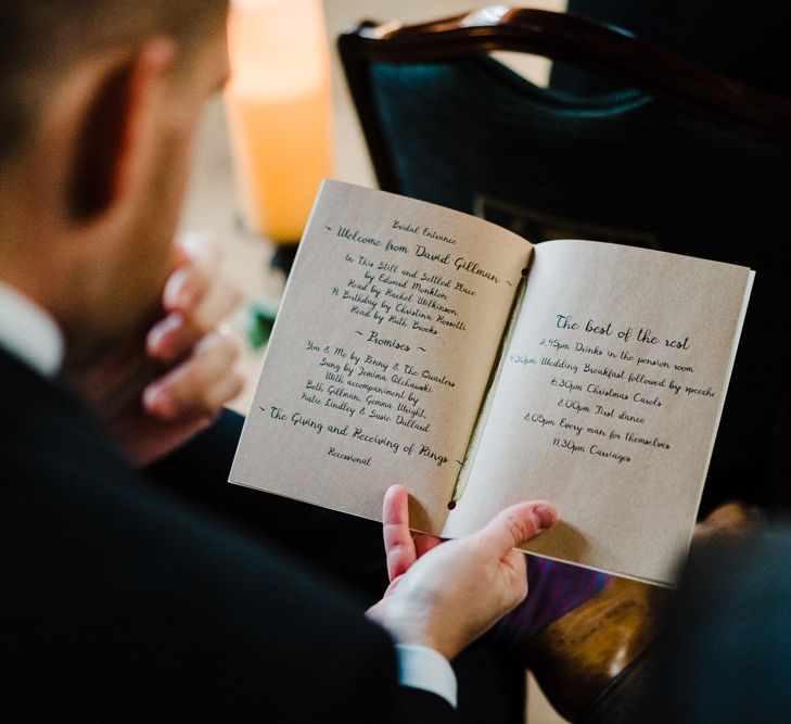 Becky Bygone Nativity Themed Wedding Stationery | Candle Lit Christmas Wedding at Gray's Inn London with Christmas Carols &amp; Festive Wreaths | John Barwood Photography