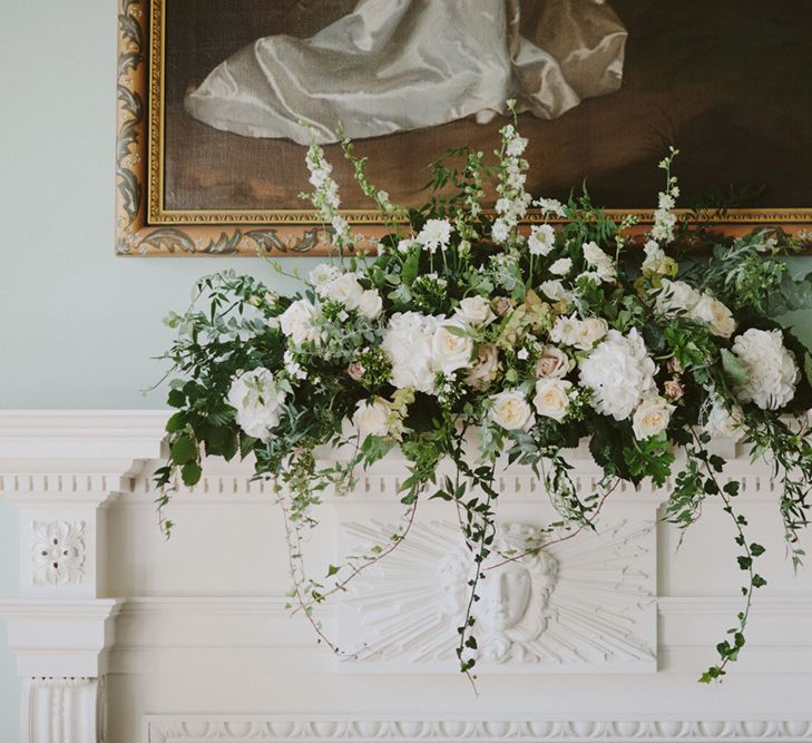 Ceremony flowers at Kirtlington Park wedding