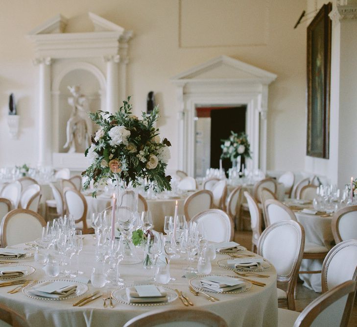 Kirtlington Park wedding breakfast decor