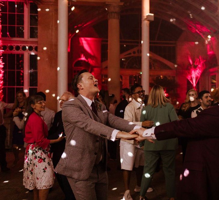 Groom and groom first dance at Syon Park wedding