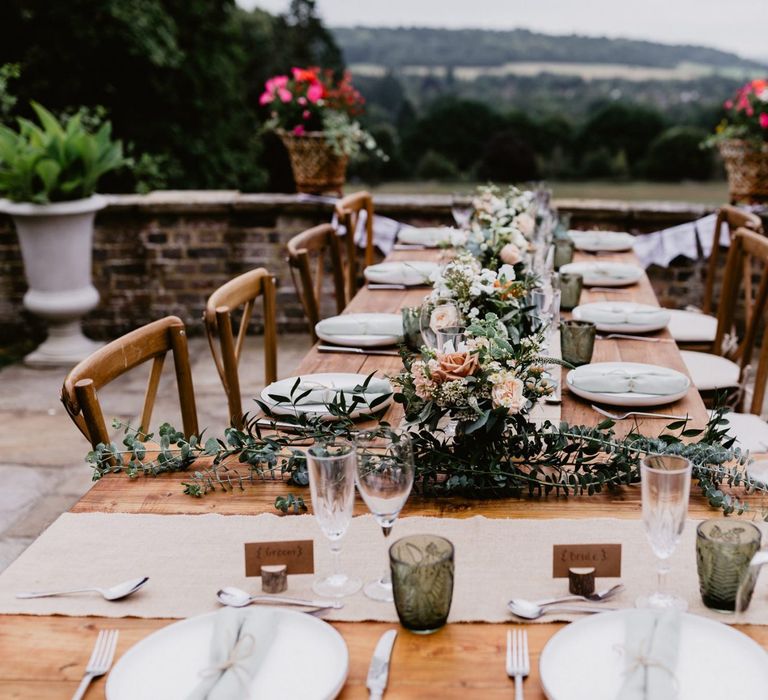 Intimate outdoor reception for 2020 wedding