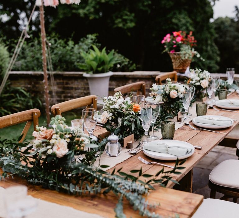 wedding flower centrepiece for outdoor 2020 wedding