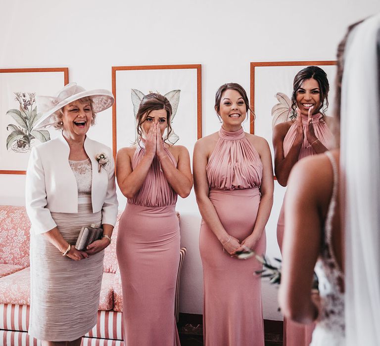 Pink bridesmaid dresses