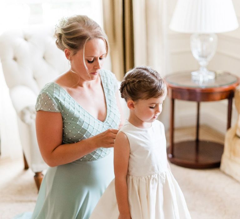 Bridesmaid and flower girl at Four Seasons Hampshire