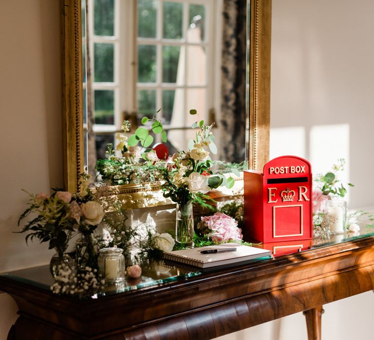 Wedding card post box table