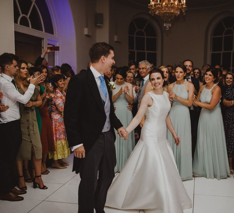 Bride and groom first dance at Shropshire wedding venue, Iscoyd Park