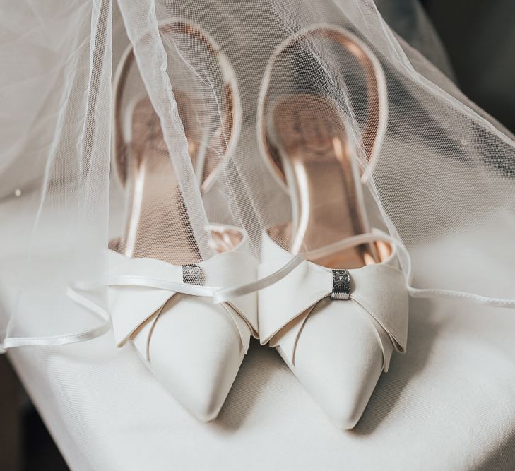 White wedding shoes for bride