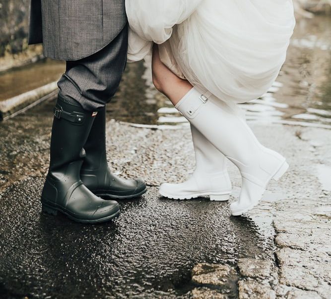 Wellington boots for farm wedding