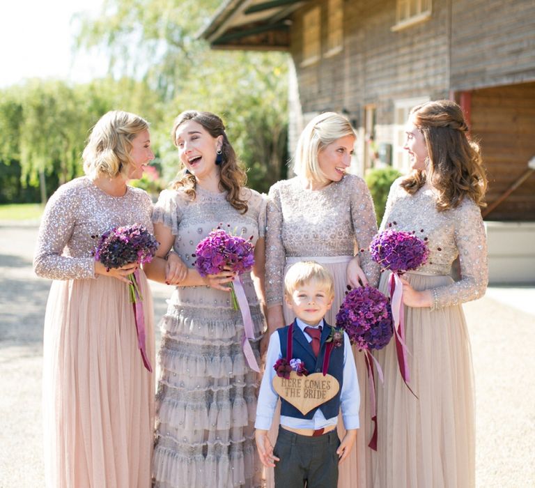 Bridesmaids in Sequin &amp; Tulle Needle &amp; Thread Dresses