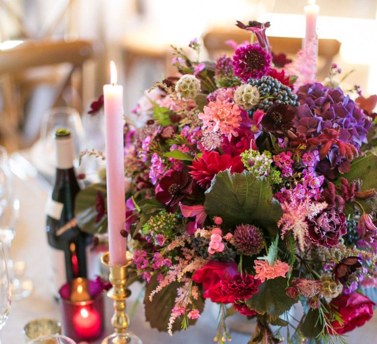 Purple, Plum and Aubergine Wedding Flowers