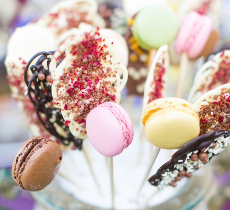 Macaroons &amp; Chocolate Pops on a Stick