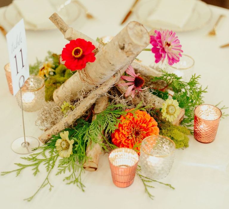 DIY flower centrepiece with anemones