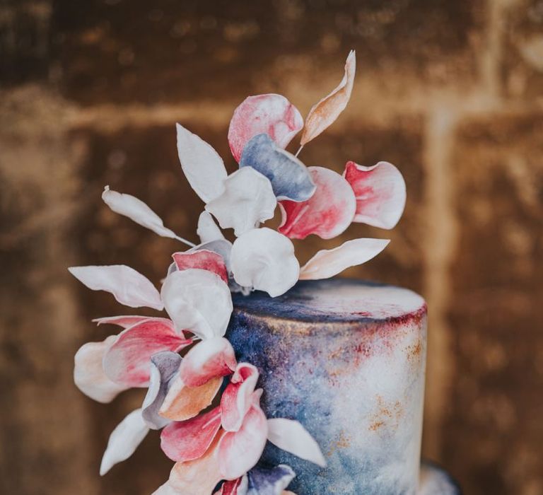 Iced flower cake decor