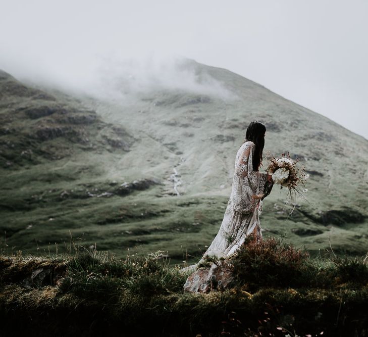 Embellished 'Astraea'  Ritual by Brooke Tyson Bridal Gown | Celestial Vale Scottish Highlands Inspiraiton | Heavenly Blooms | Bonnie Jenkins Photography