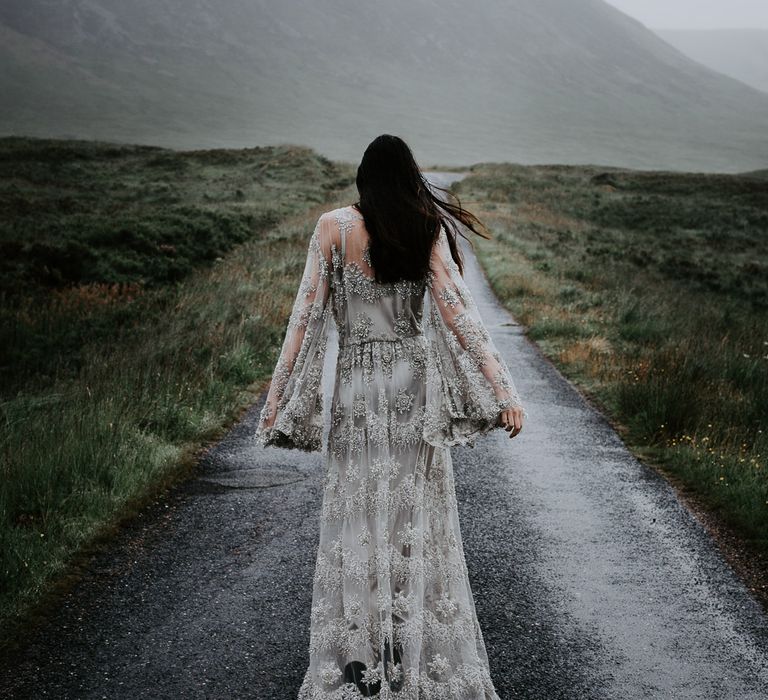 Embellished 'Astraea'  Ritual by Brooke Tyson Bridal Gown | Celestial Vale Scottish Highlands Inspiraiton | Heavenly Blooms | Bonnie Jenkins Photography