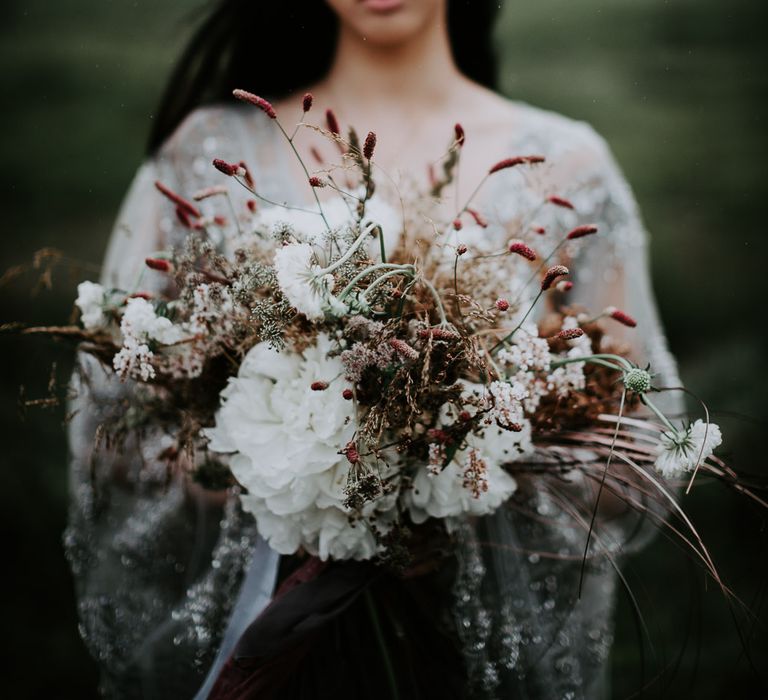 Embellished 'Astraea'  Ritual by Brooke Tyson Bridal Gown | Celestial Vale Scottish Highlands Inspiraiton | Heavenly Blooms | Bonnie Jenkins Photography