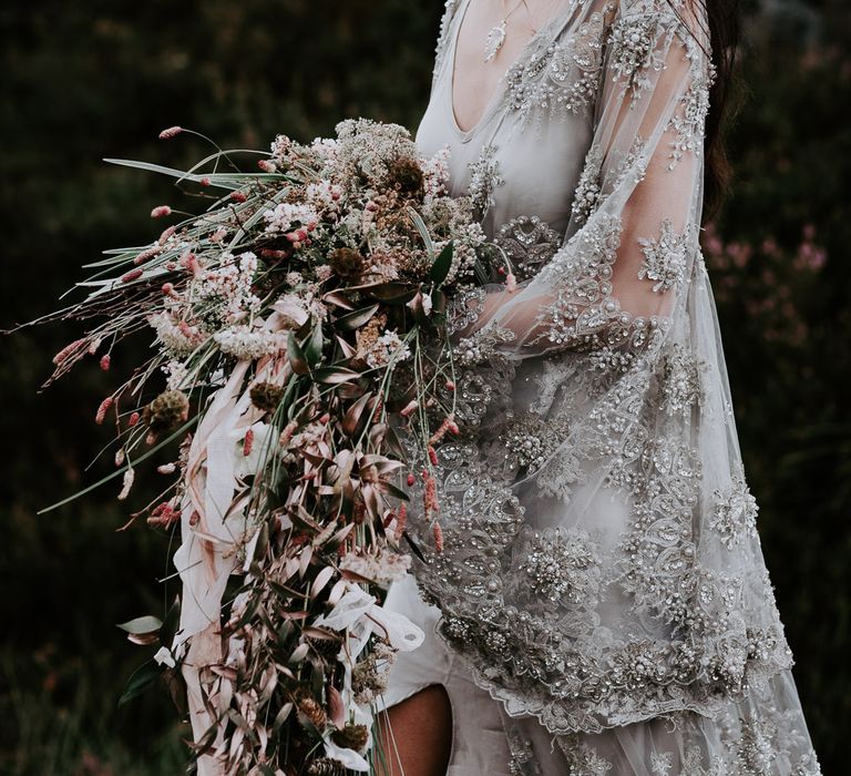 Embellished 'Astraea'  Ritual by Brooke Tyson Bridal Gown | Celestial Vale Scottish Highlands Inspiraiton | Heavenly Blooms | Bonnie Jenkins Photography