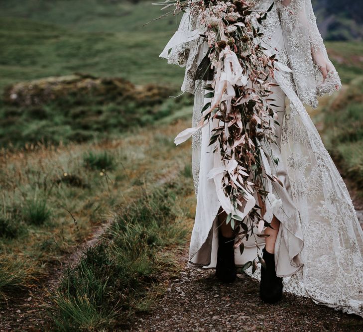 Embellished 'Astraea'  Ritual by Brooke Tyson Bridal Gown | Celestial Vale Scottish Highlands Inspiraiton | Heavenly Blooms | Bonnie Jenkins Photography