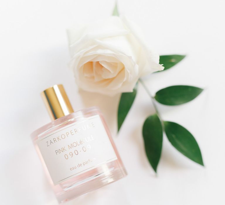 Wedding perfume with florals at whimsical wedding