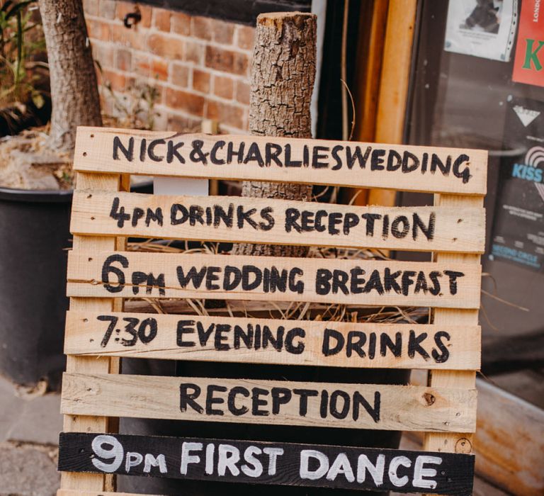 DIY Wooden Pallet Order of The Day Sign